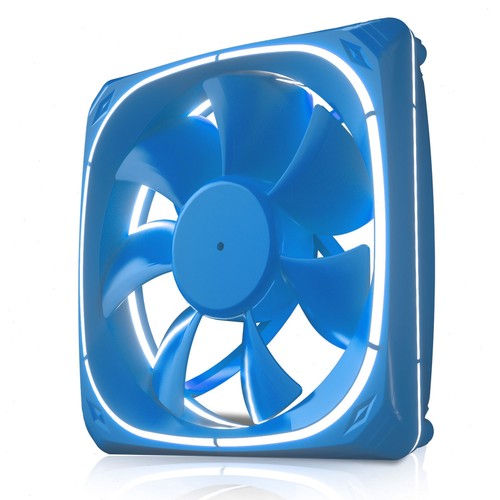 120mm blue case fan quiet - case,