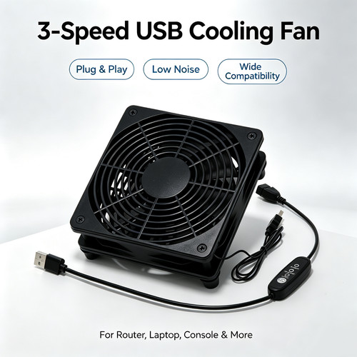 New 120mm quiet usb powered - 5v,